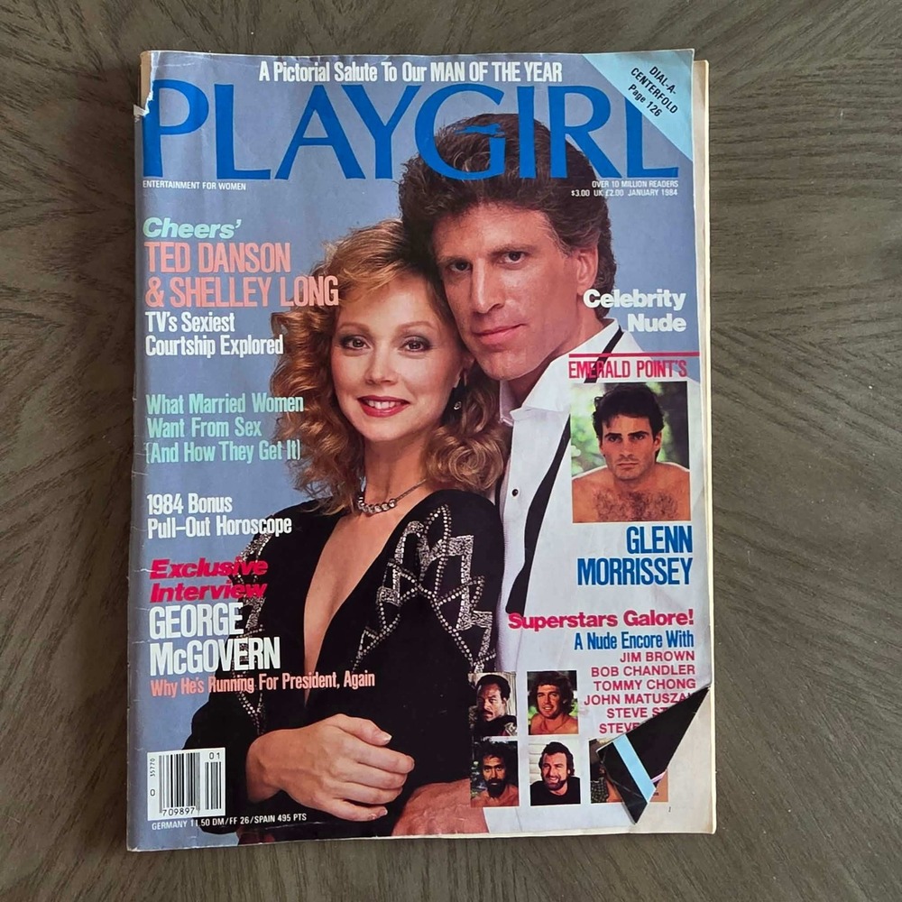 Vintage Playgirl Magazine January 1984 Ted Danson Shelley Long George McGovern